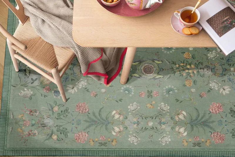 Pip Studio Rechteckige Teppiche|Teppich Festa di Lividonia by Pip Grün