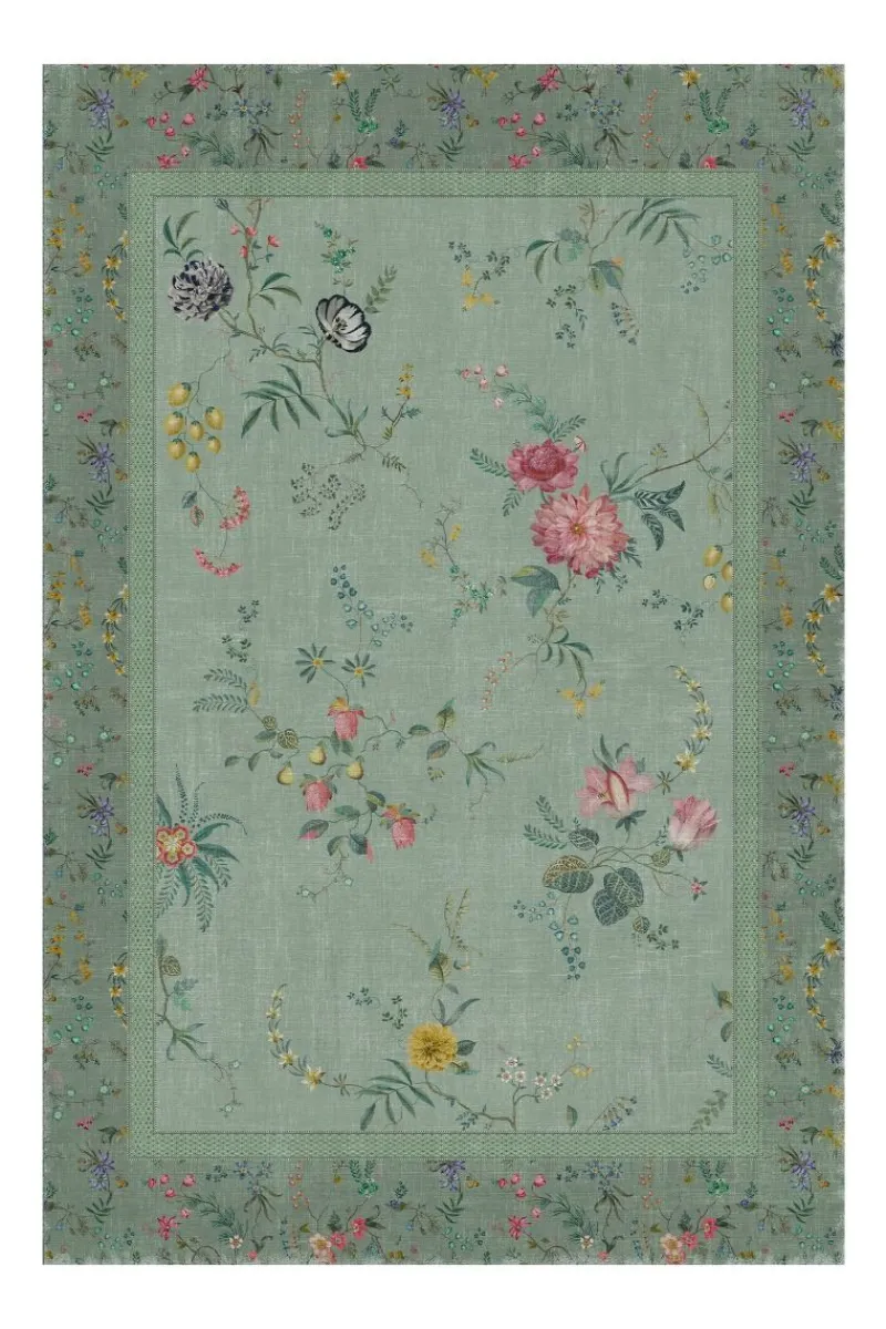 Pip Studio Rechteckige Teppiche|Teppich Fleur Grandeur by Pip Grün