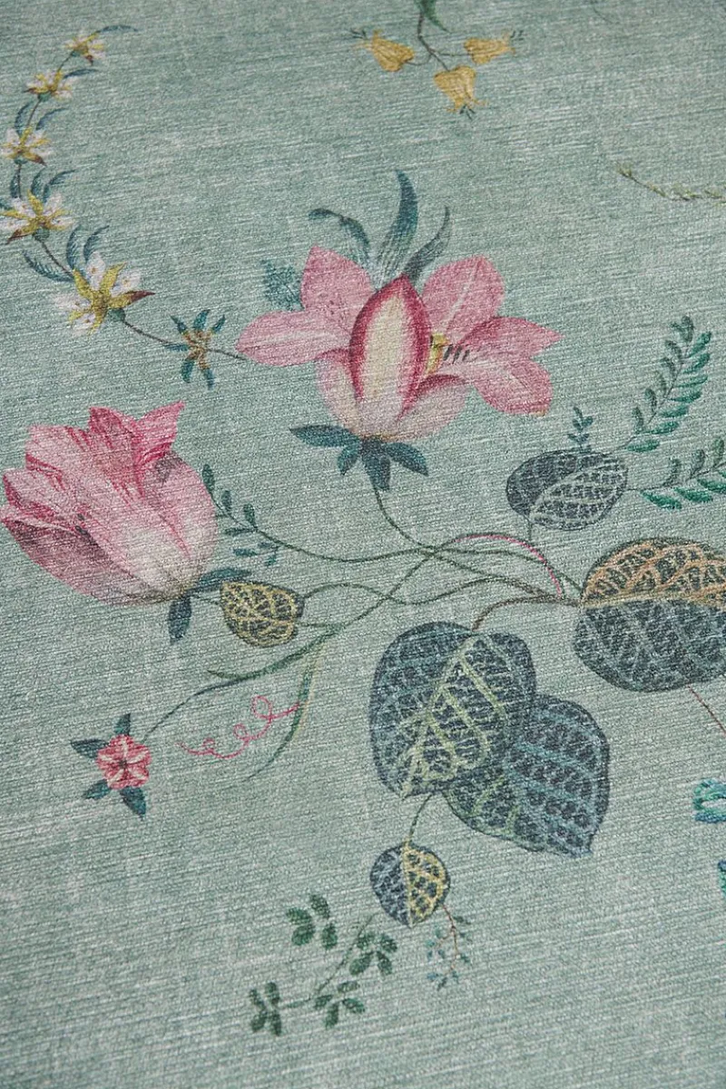 Pip Studio Rechteckige Teppiche|Teppich Fleur Grandeur by Pip Grün