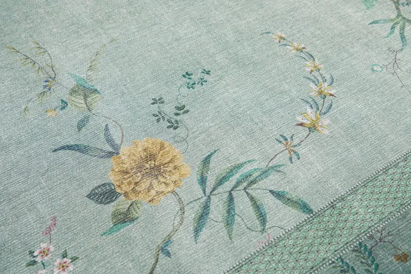 Pip Studio Rechteckige Teppiche|Teppich Fleur Grandeur by Pip Grün