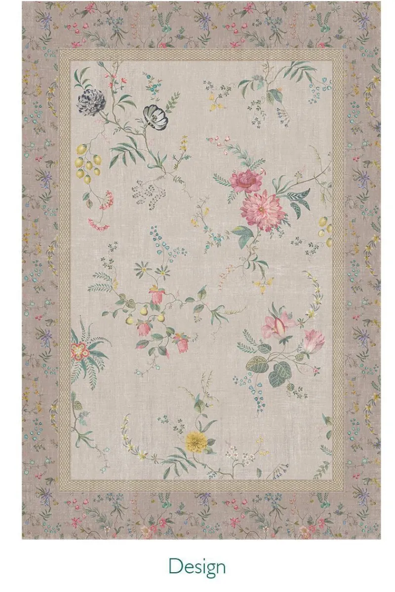 Pip Studio Rechteckige Teppiche|Teppich Fleur Grandeur by Pip Khaki