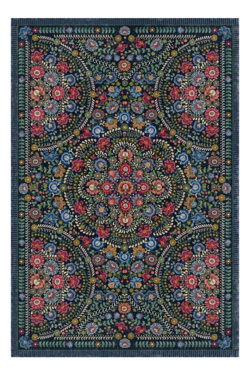 Pip Studio Rechteckige Teppiche|Teppich Il Ricamo by Pip Dunkel Blau