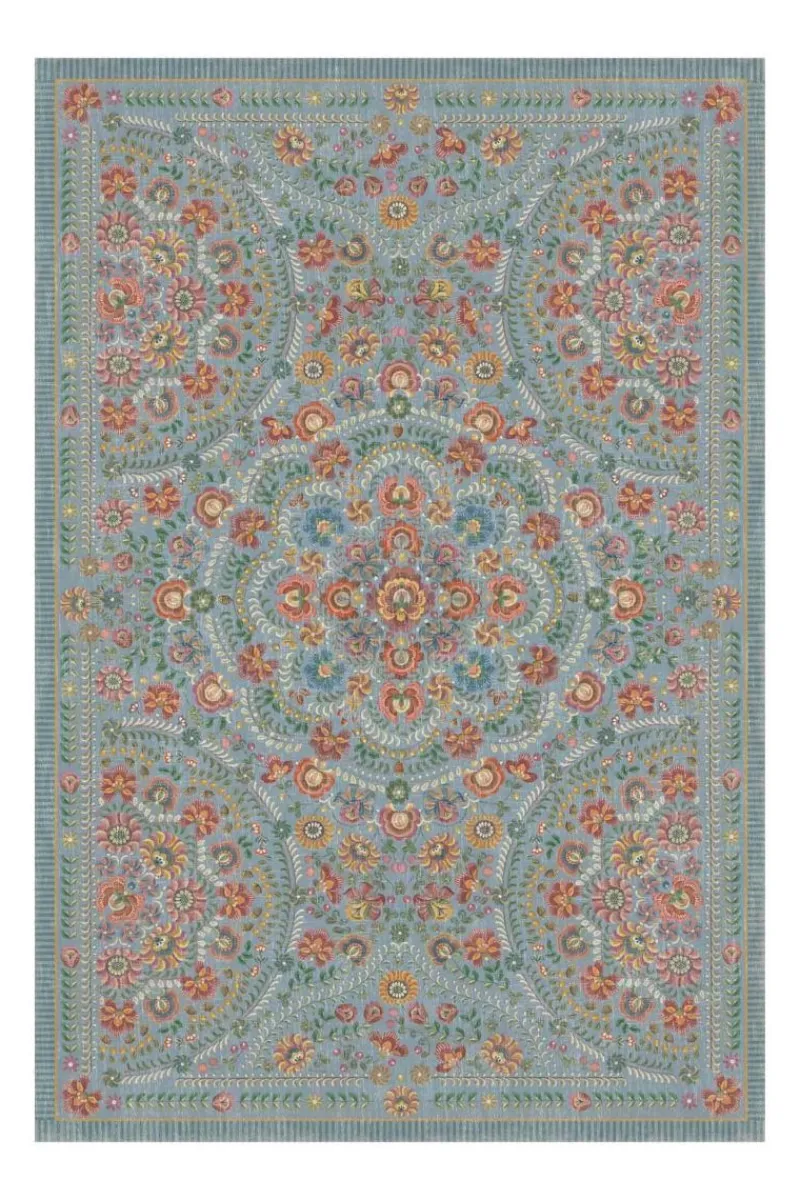 Pip Studio Rechteckige Teppiche|Teppich Il Ricamo by Pip Hellblau