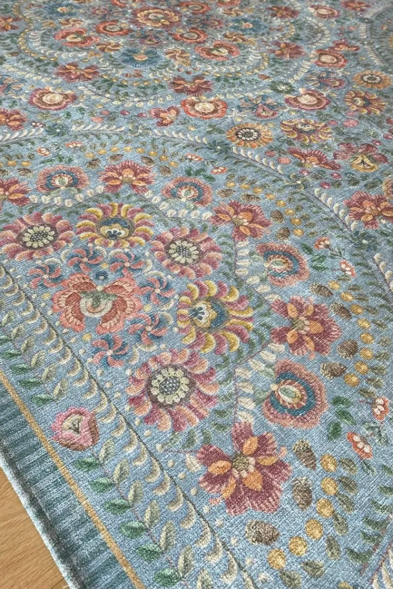 Pip Studio Rechteckige Teppiche|Teppich Il Ricamo by Pip Hellblau