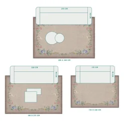 Pip Studio Rechteckige Teppiche|Teppich Jolie by Pip Khaki