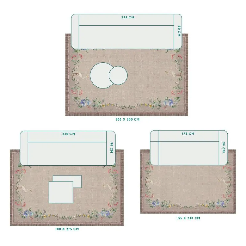 Pip Studio Rechteckige Teppiche|Teppich Jolie by Pip Khaki