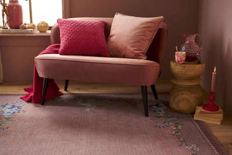 Pip Studio Rechteckige Teppiche|Teppich Jolie by Pip Vintage Rosa
