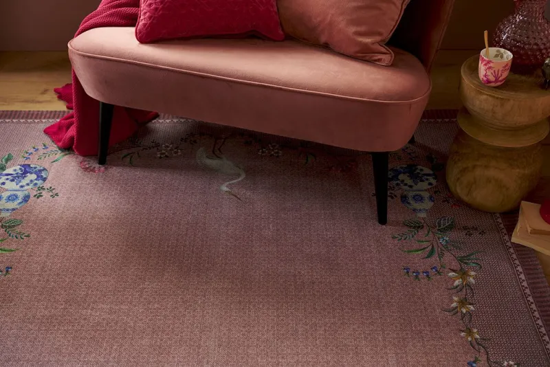 Pip Studio Rechteckige Teppiche|Teppich Jolie by Pip Vintage Rosa