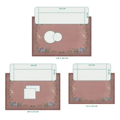 Pip Studio Rechteckige Teppiche|Teppich Jolie by Pip Vintage Rosa