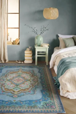 Pip Studio Rechteckige Teppiche|Teppich Majorelle by Pip Blau