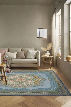Pip Studio Rechteckige Teppiche|Teppich Majorelle by Pip Blau