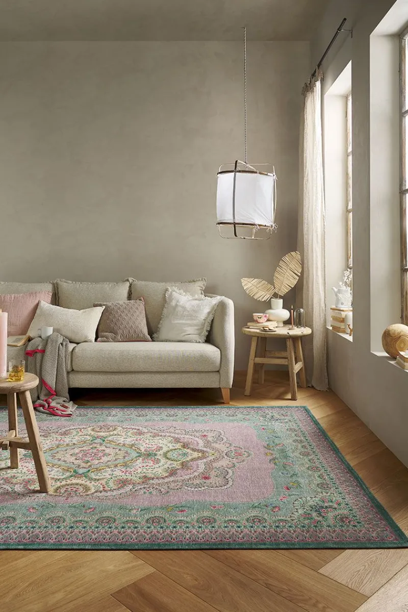 Pip Studio Rechteckige Teppiche|Teppich Majorelle by Pip Lila/ Grün