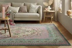Pip Studio Rechteckige Teppiche|Teppich Majorelle by Pip Lila/ Grün