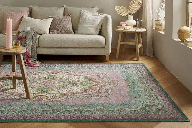 Pip Studio Rechteckige Teppiche|Teppich Majorelle by Pip Lila/ Grün