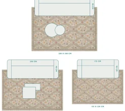 Pip Studio Rechteckige Teppiche|Teppich Ornamento by Pip Gebrochen Weiss Weiß