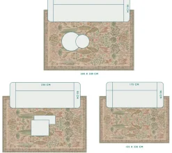 Pip Studio Rechteckige Teppiche|Teppich Pavoni by Pip Khaki