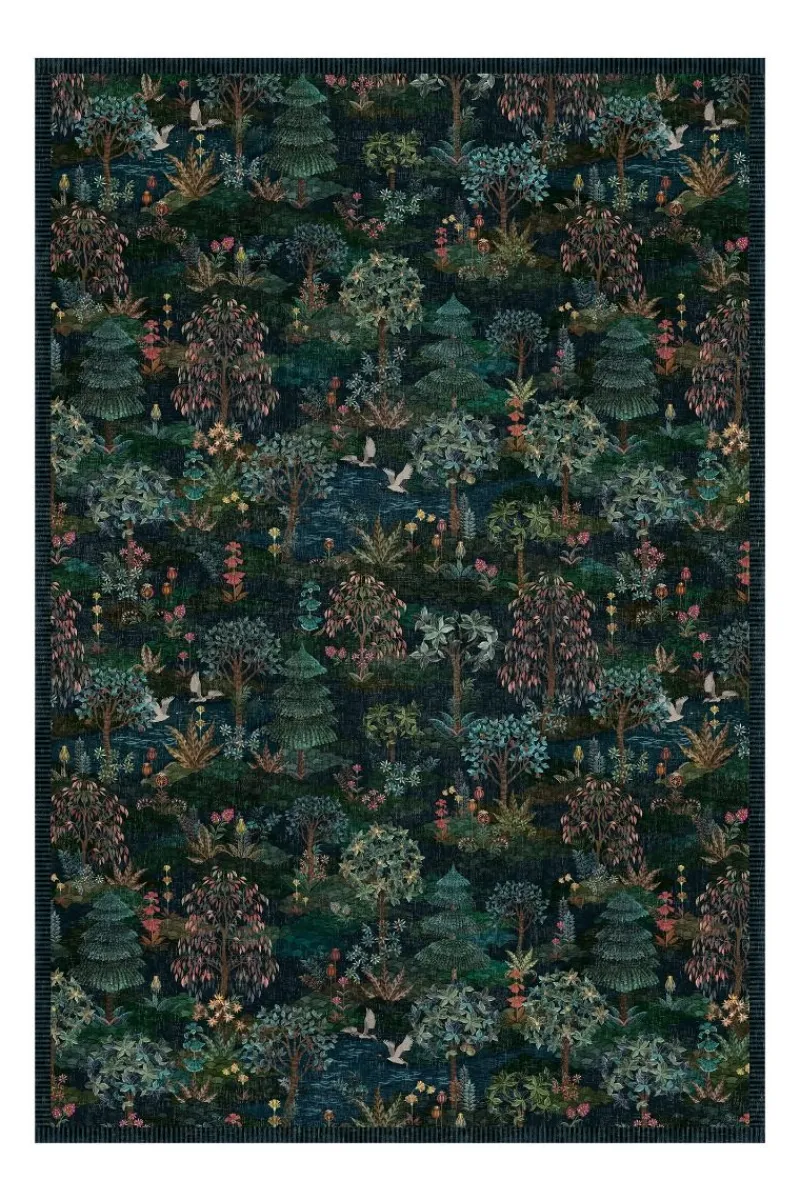 Pip Studio Rechteckige Teppiche|Teppich Pip Garden Dunkelblau