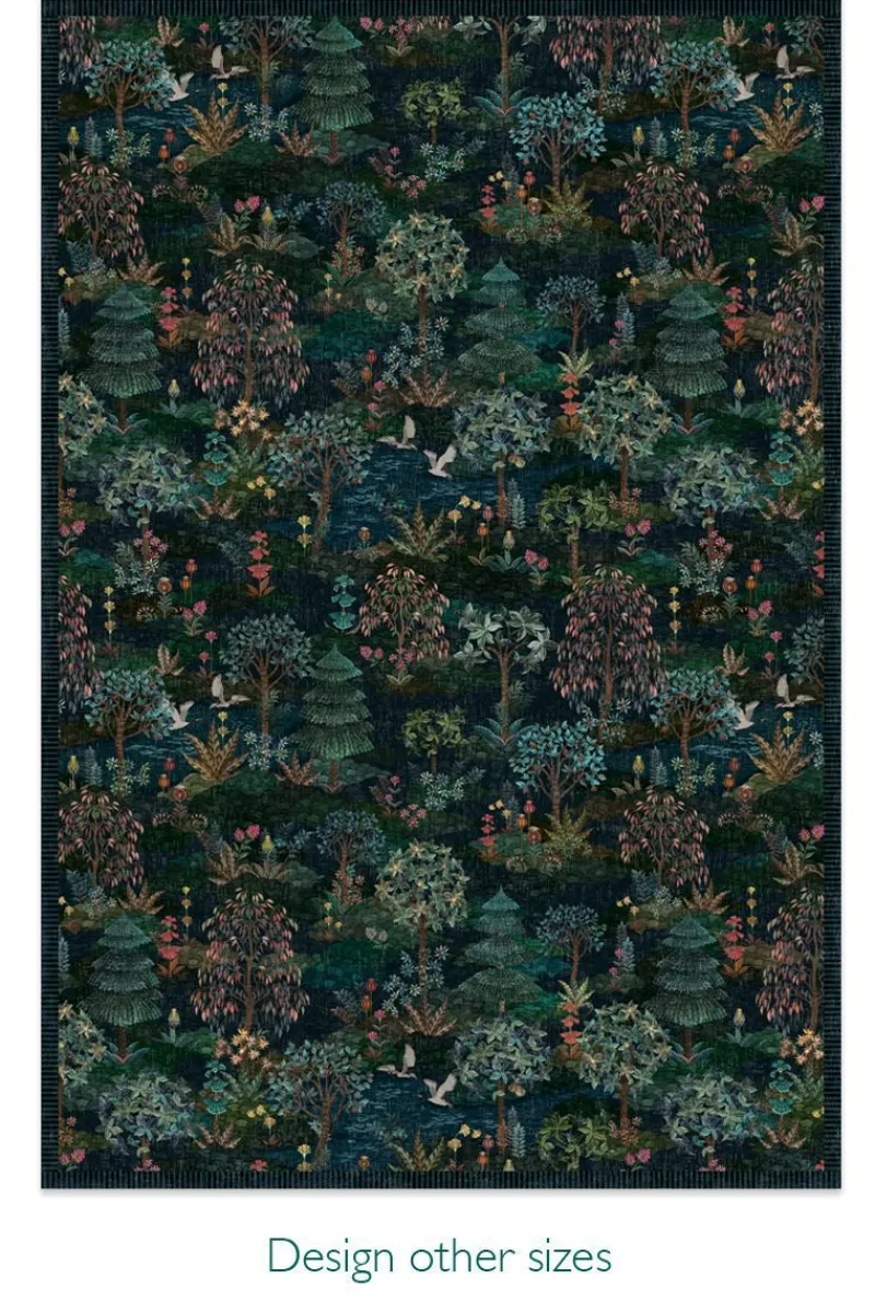 Pip Studio Rechteckige Teppiche|Teppich Pip Garden Dunkelblau