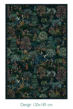 Pip Studio Rechteckige Teppiche|Teppich Pip Garden Dunkelblau