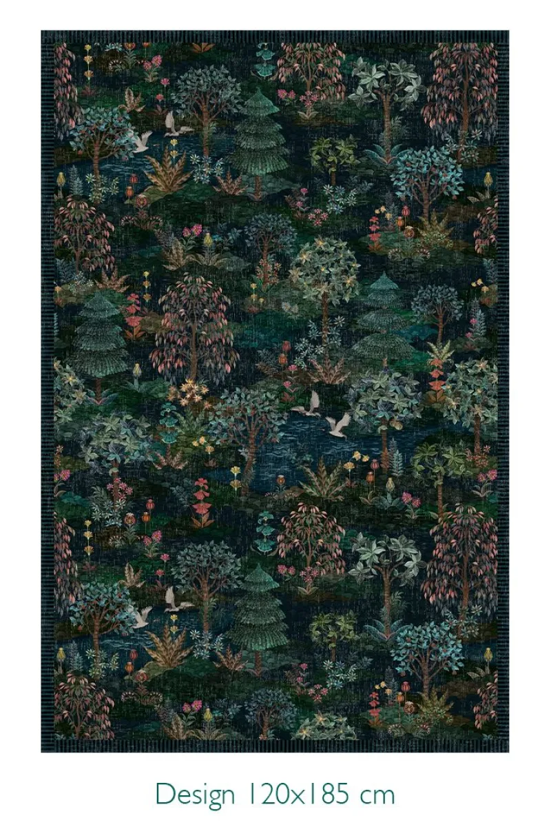 Pip Studio Rechteckige Teppiche|Teppich Pip Garden Dunkelblau