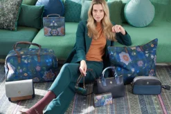 Pip Studio Taschen|Wochenendtaschen|Tilda Tragetasche Flores Felices Dunkel Blau