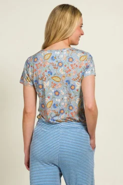Pip Studio Tops|Shirts Mit Kurzen Ärmeln|Tilly Top Kurze Ärmeln Jameela Blau