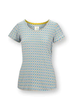 Pip Studio Tops|Shirts Mit Kurzen Ärmeln|Tilly Top Kurze Ärmeln Mojo Blau