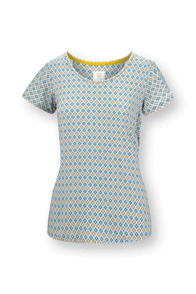 Pip Studio Tops|Shirts Mit Kurzen Ärmeln|Tilly Top Kurze Ärmeln Mojo Blau