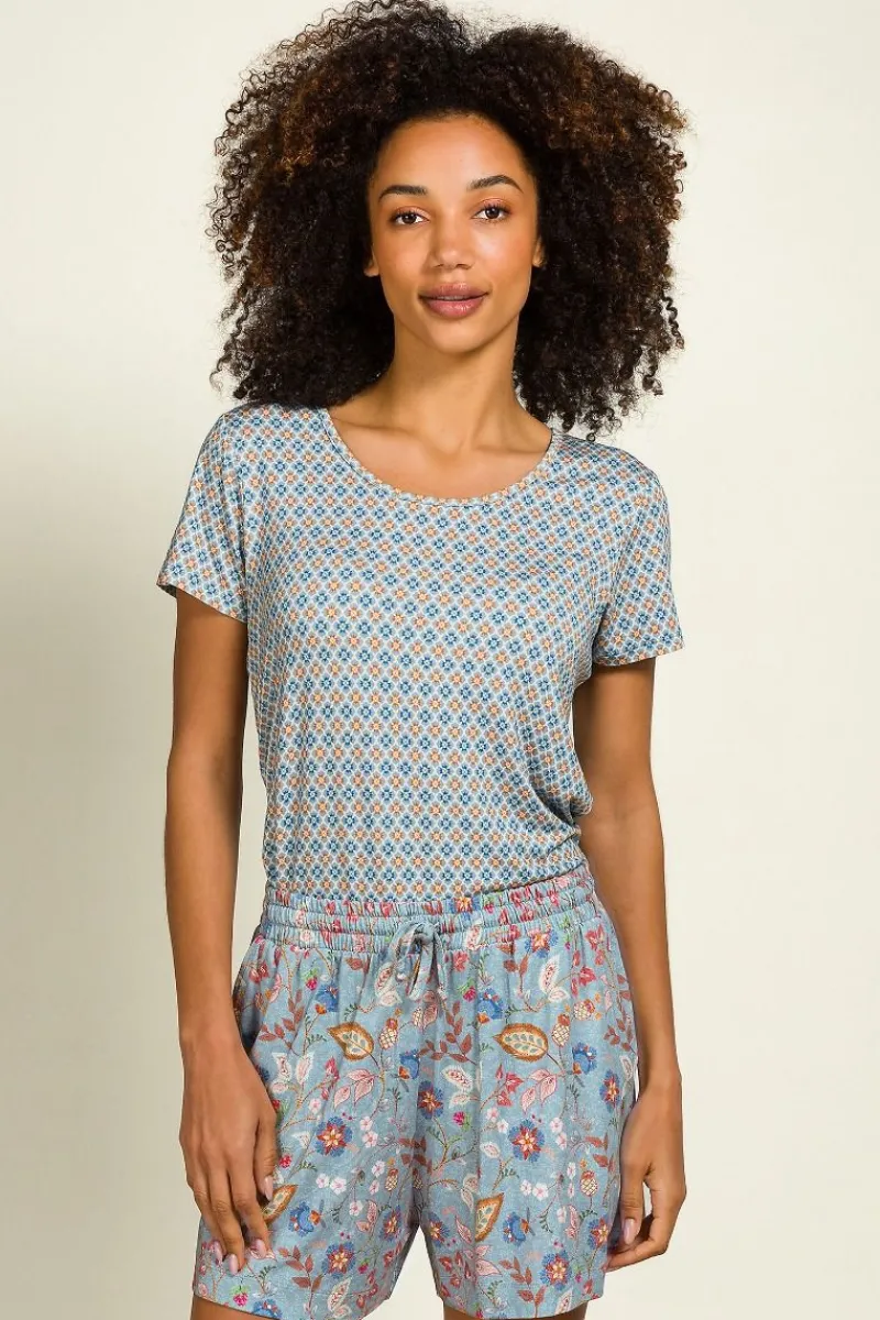 Pip Studio Tops|Shirts Mit Kurzen Ärmeln|Tilly Top Kurze Ärmeln Mojo Blau