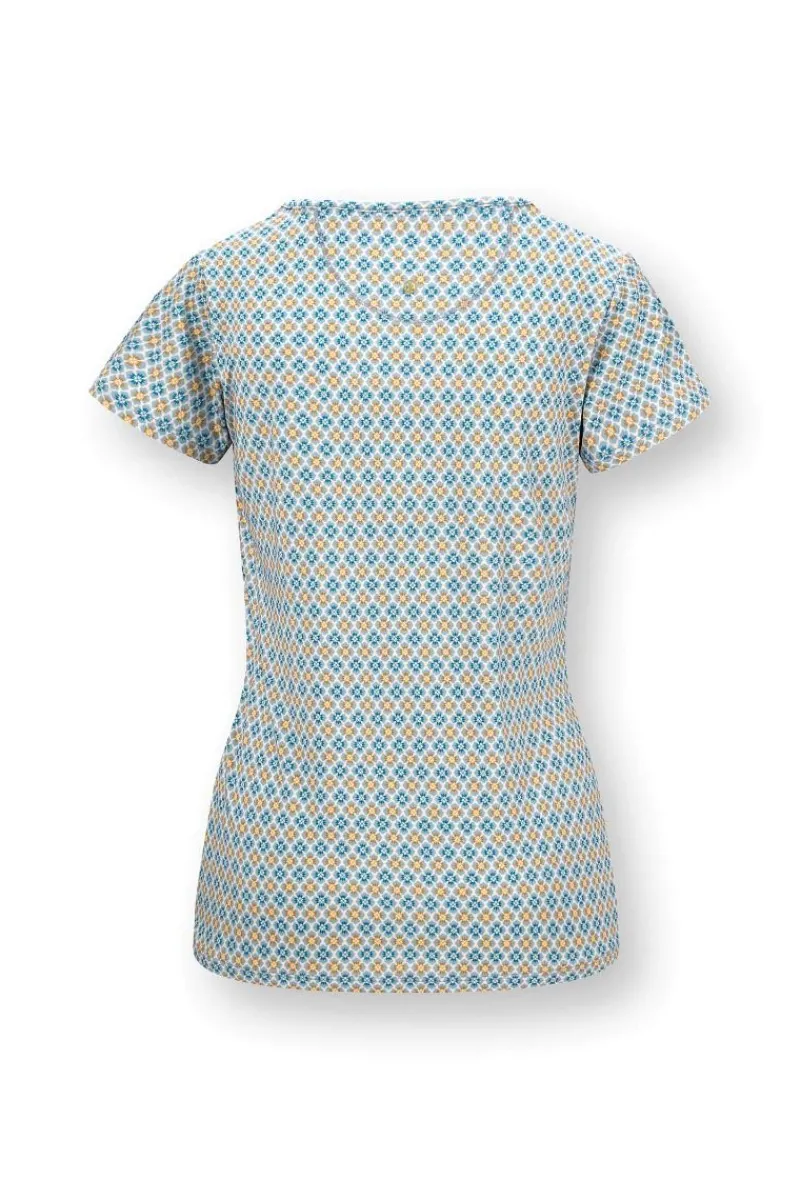 Pip Studio Tops|Shirts Mit Kurzen Ärmeln|Tilly Top Kurze Ärmeln Mojo Blau