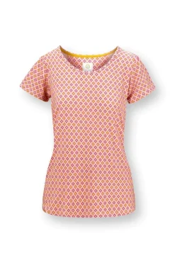 Pip Studio Tops|Shirts Mit Kurzen Ärmeln|Tilly Top Kurze Ärmeln Mojo Rosa