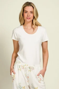 Pip Studio Tops|Shirts Mit Kurzen Ärmeln|Tilly Top Kurze Ärmeln Solid Weiss Weiß