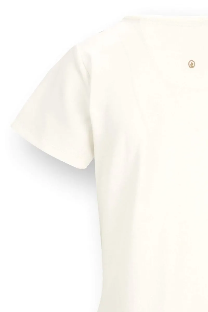 Pip Studio Tops|Shirts Mit Kurzen Ärmeln|Tilly Top Kurze Ärmeln Solid Weiss Weiß