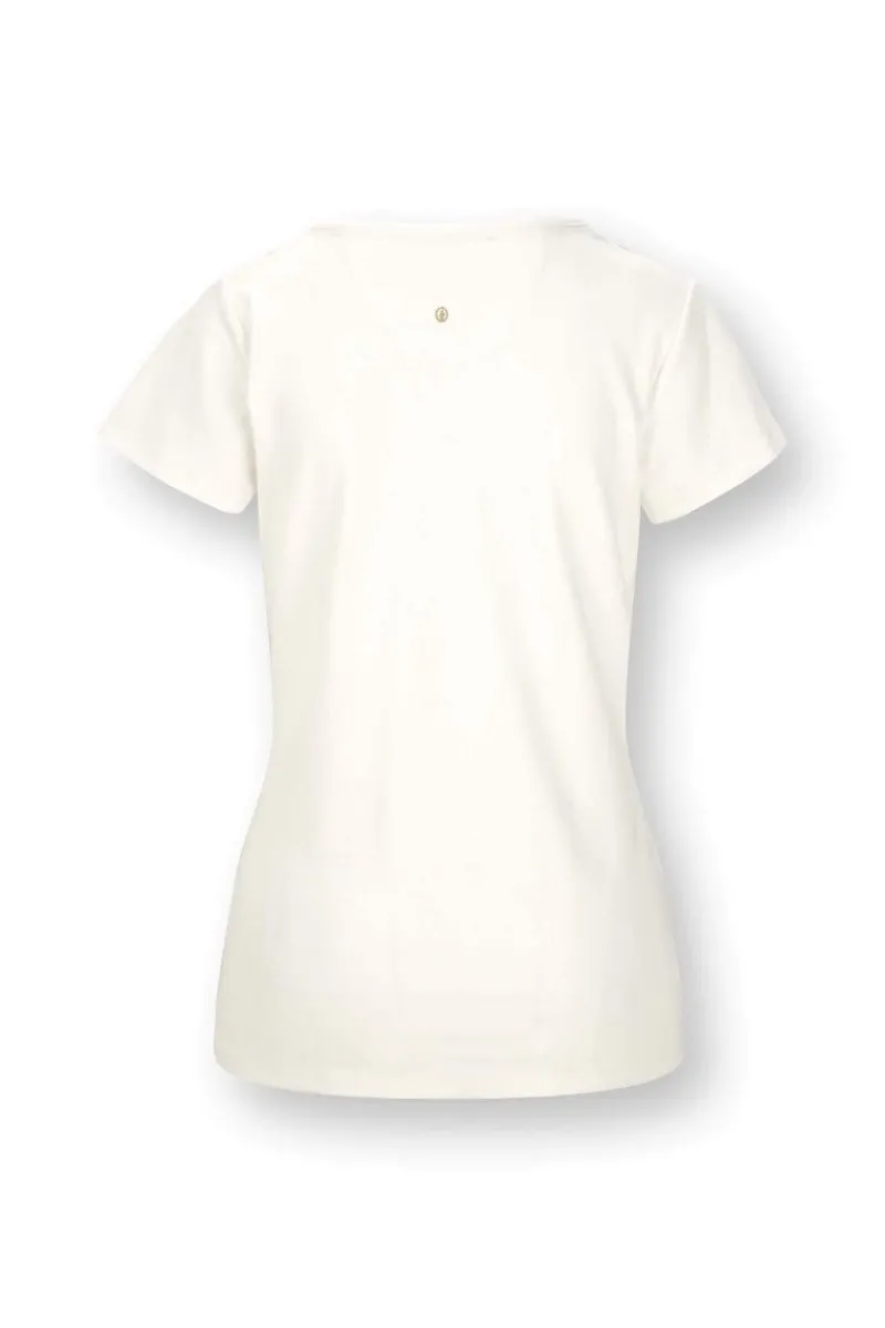 Pip Studio Tops|Shirts Mit Kurzen Ärmeln|Tilly Top Kurze Ärmeln Solid Weiss Weiß
