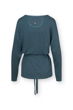 Pip Studio Tops|Tops Mit Langen Ärmeln|Timberly Top Lange Ärmeln Little Sumo Stripe Blau Grün