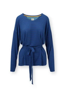 Pip Studio Tops|Tops Mit Langen Ärmeln|Timberly Top Lange Ärmeln Little Sumo Stripe Blau