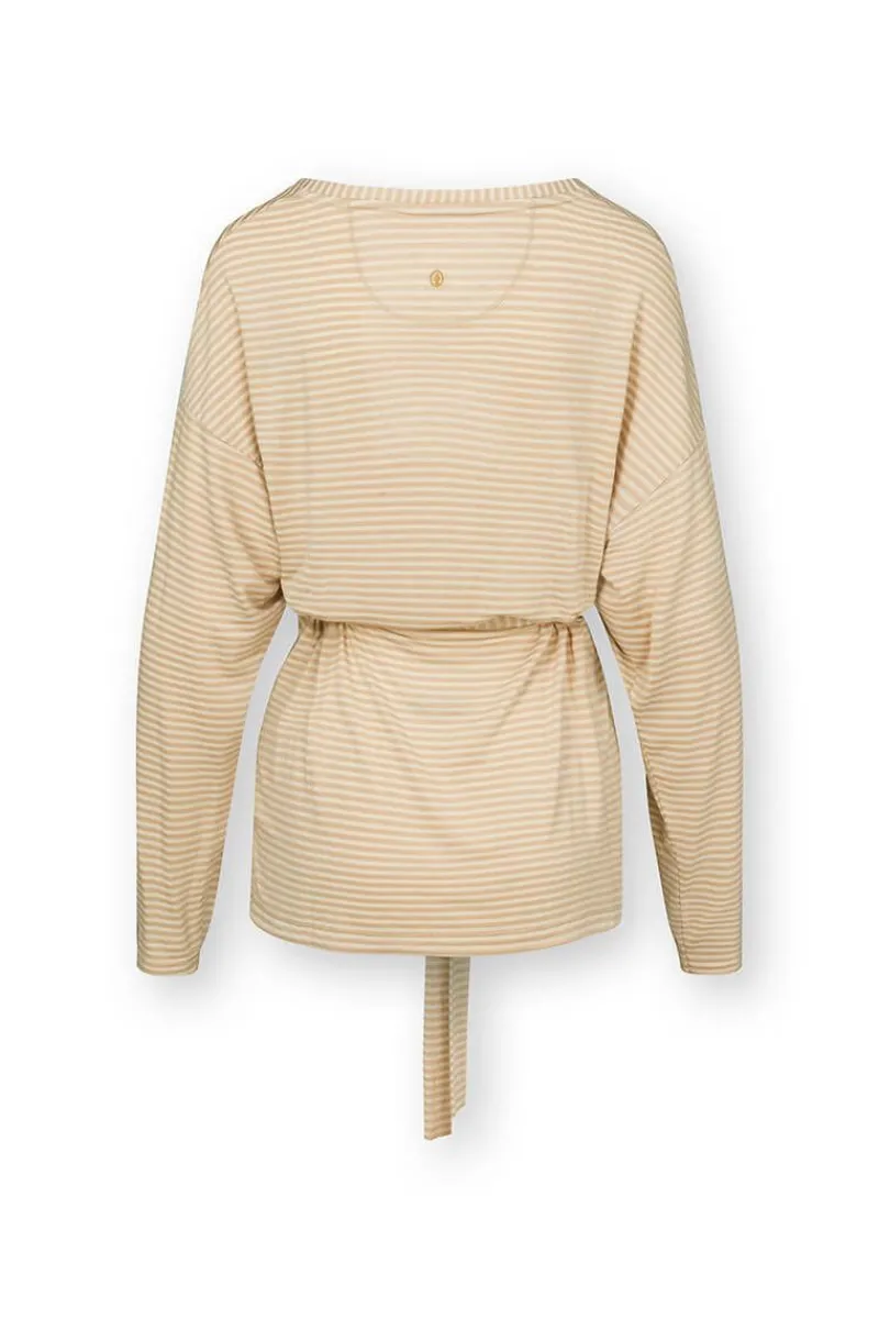 Pip Studio Tops|Tops Mit Langen Ärmeln|Timberly Top Lange Ärmeln Little Sumo Stripe Sand