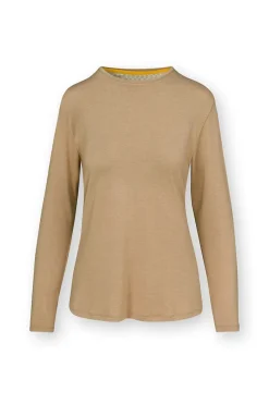 Pip Studio Tops|Tops Mit Langen Ärmeln|Tom Top Lange Ärmeln Melee Solid Kamel Karamell