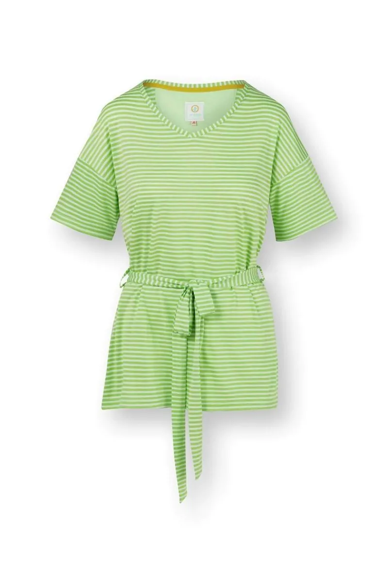 Pip Studio Tops|Shirts Mit Kurzen Ärmeln|Tonya Top Kurze Ärmeln Little Sumo Stripe Grün