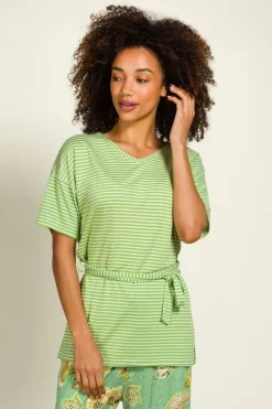 Pip Studio Tops|Shirts Mit Kurzen Ärmeln|Tonya Top Kurze Ärmeln Little Sumo Stripe Grün