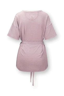 Pip Studio Tops|Shirts Mit Kurzen Ärmeln|Tonya Top Kurze Ärmeln Little Sumo Stripe Lila Violett