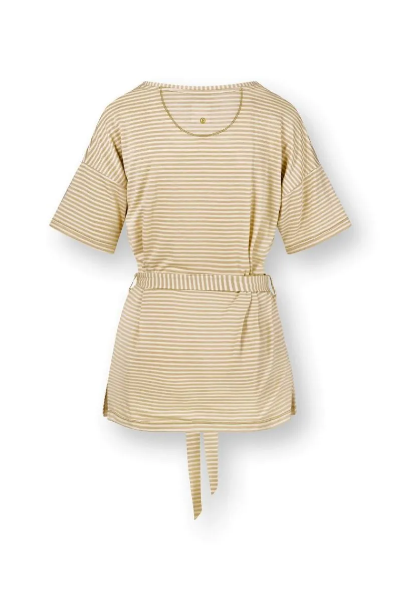 Pip Studio Tops|Shirts Mit Kurzen Ärmeln|Tonya Top Kurze Ärmeln Little Sumo Stripe Sand