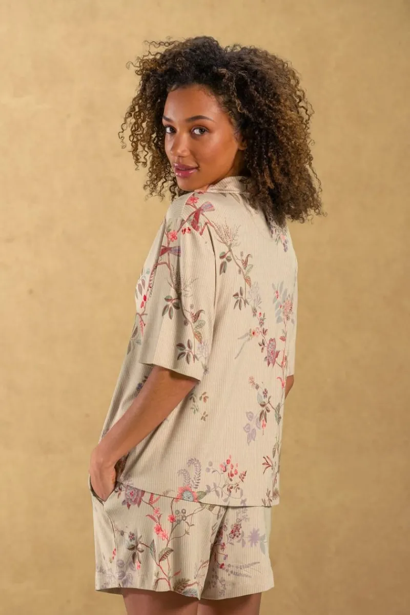 Pip Studio Tops|Top Kurze Ärmeln Knöpfe Amor de Dios Sand