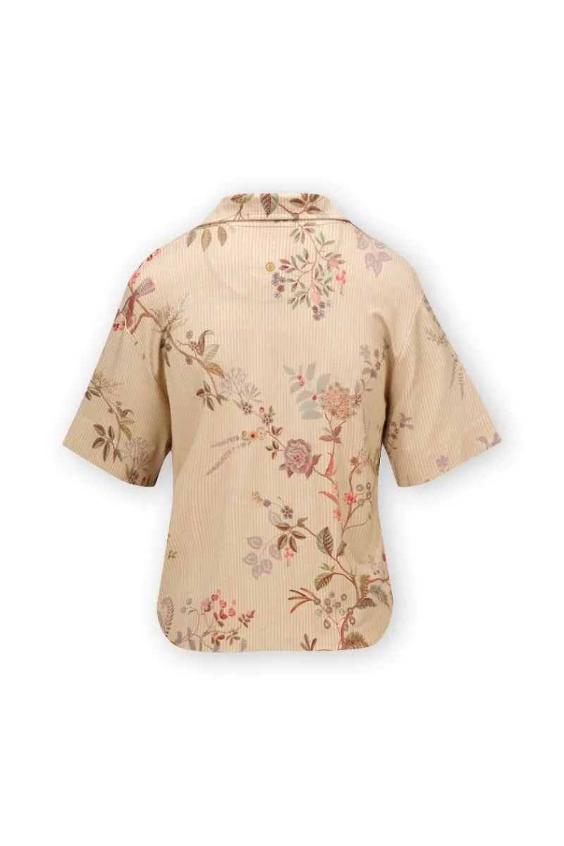 Pip Studio Tops|Top Kurze Ärmeln Knöpfe Amor de Dios Sand