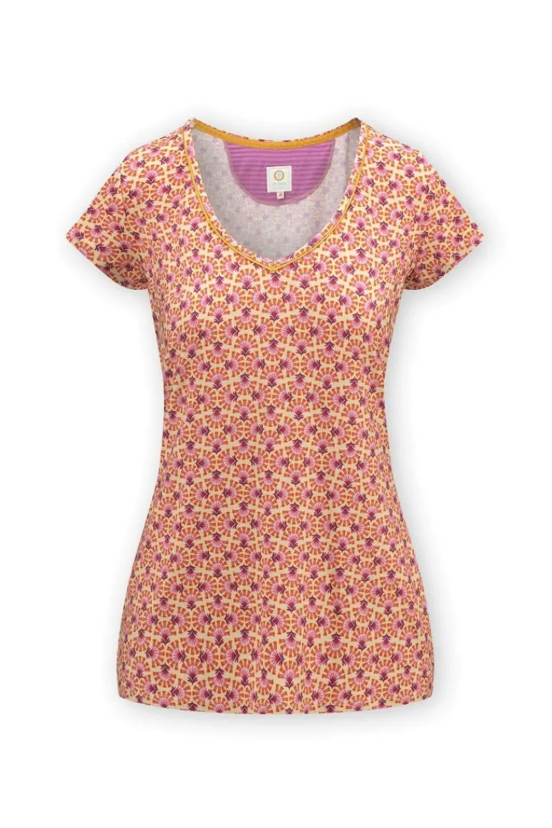Pip Studio Shirts Mit Kurzen Ärmeln|Top Kurze Ärmeln Verano Lila
