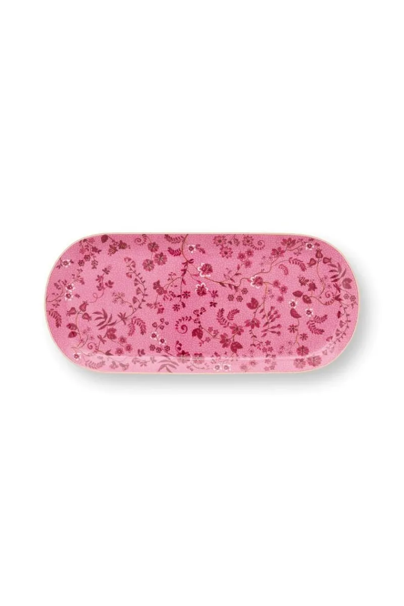 Pip Studio Tortenteller|Tortenteller Rechteckig Jolie Blumen Rosa