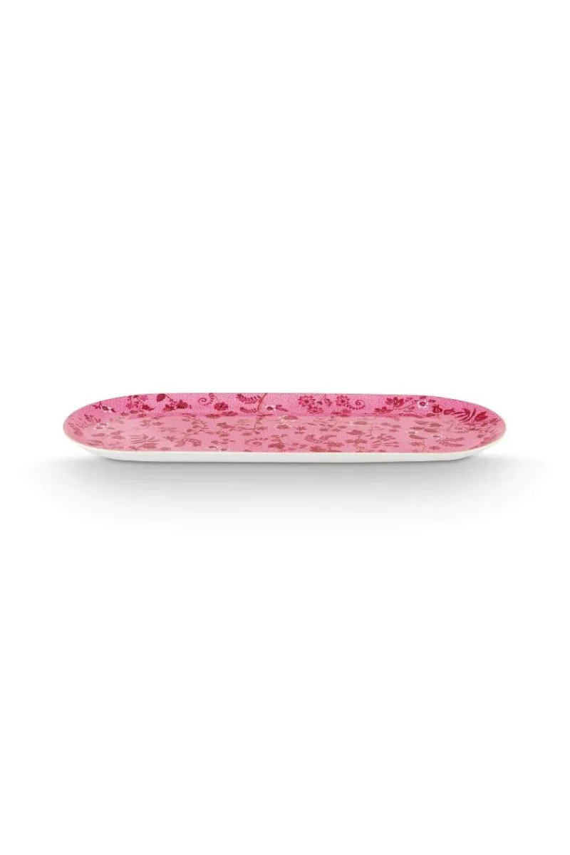Pip Studio Tortenteller|Tortenteller Rechteckig Jolie Blumen Rosa