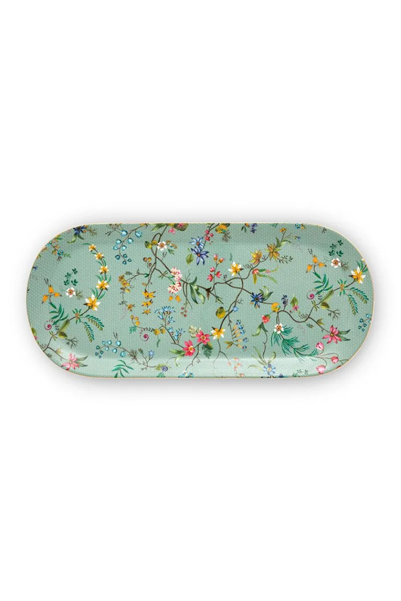 Pip Studio Tortenteller|Tortenteller Rechteckig Jolie Blumen Blau