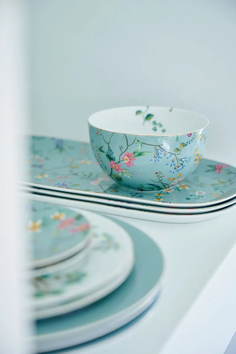 Pip Studio Tortenteller|Tortenteller Rechteckig Jolie Blumen Blau
