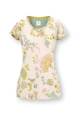 Pip Studio Strandmode|Tops|Toy Top Kurze Ärmeln Buenas Noches Weiss